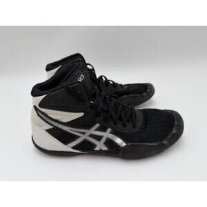 Asics Kids Matflex 5.5 Boys Wrestling Shoes Size 1 1084A007 Black White Sneakers